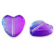 Abalorio de cristal 12mm Corazon - Púrpura
